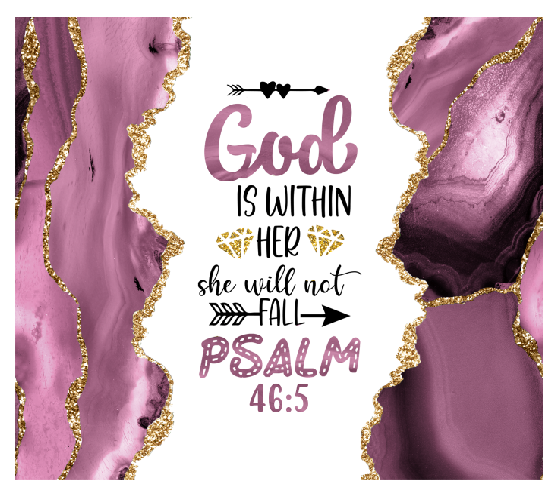 God Is Within Her Full Color Skinny Tumbler Wrap